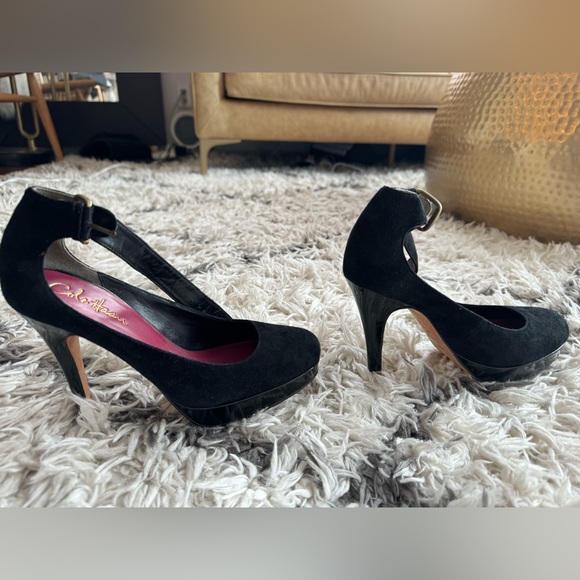 Cole Haan black suede heel - Picture 4 of 8